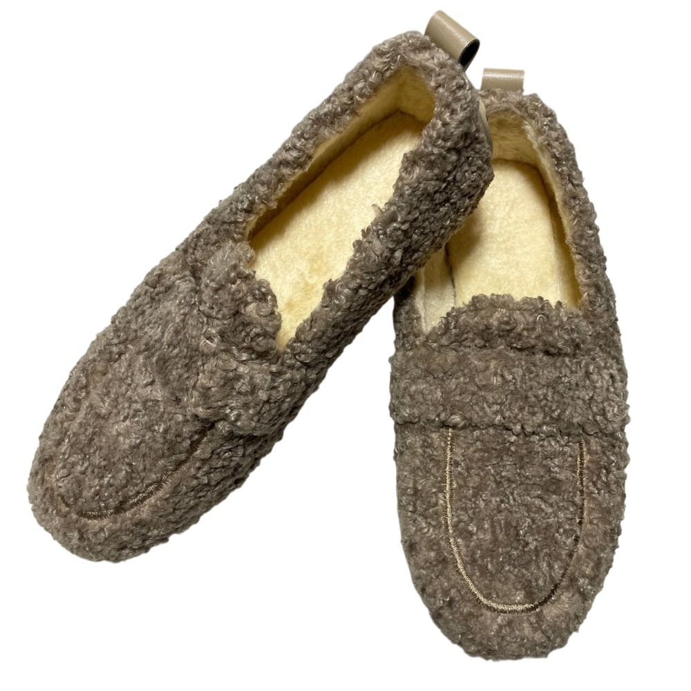 Unbranded Teddy Loafer Slippers‎ Cozy Curly Faux Fur Upper and Plush Lining 41